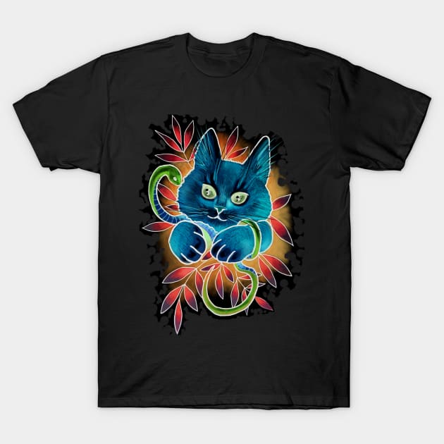 Neon cat T-Shirt by tatoomypa